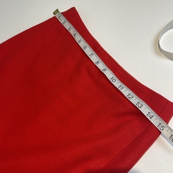 J Crew Factory Pencil skirt in double-serge wool red - Picture 6 of 8